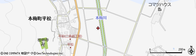 京都府亀岡市本梅町平松（佃）周辺の地図