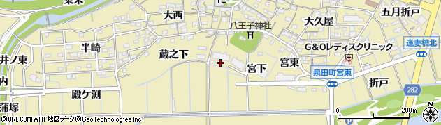 愛知県刈谷市泉田町宮下周辺の地図