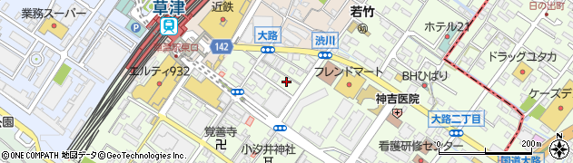 タイムズＪＲ草津駅前第１１駐車場周辺の地図