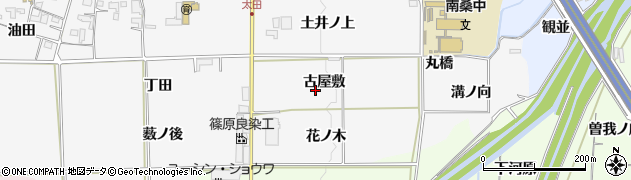 京都府亀岡市稗田野町太田（古屋敷）周辺の地図