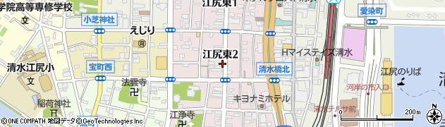 静岡県静岡市清水区江尻東周辺の地図