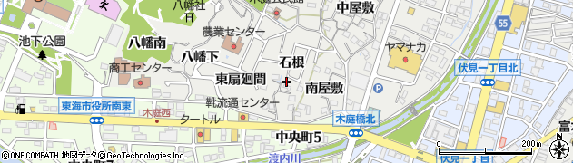 愛知県東海市富木島町石根86周辺の地図
