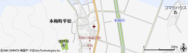 京都府亀岡市本梅町平松中橋17周辺の地図