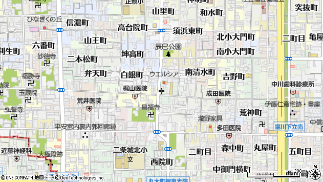 〒602-8173 京都府京都市上京区金馬場町の地図