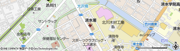 静岡市消防局清水消防署周辺の地図