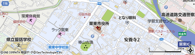 栗東市役所　議会事務局周辺の地図