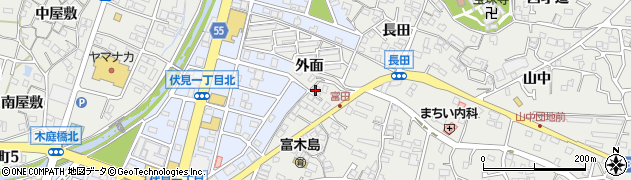 愛知県東海市富木島町向イ182周辺の地図