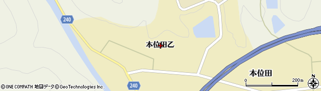 兵庫県佐用郡佐用町本位田乙周辺の地図