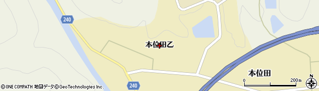 兵庫県佐用町（佐用郡）本位田（乙）周辺の地図