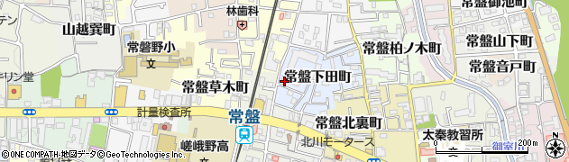 京都府京都市右京区常盤下田町周辺の地図