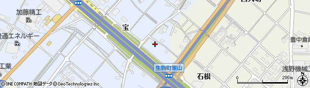 愛知県豊田市生駒町寿195周辺の地図