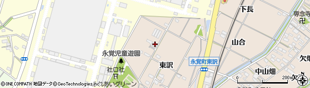 愛知県豊田市永覚町（西訳）周辺の地図