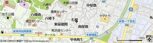 愛知県東海市富木島町石根61周辺の地図