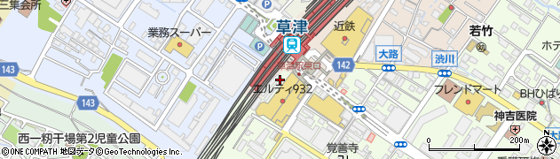 草津駅東自転車駐車場周辺の地図