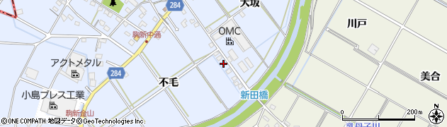愛知県豊田市駒新町不毛3周辺の地図
