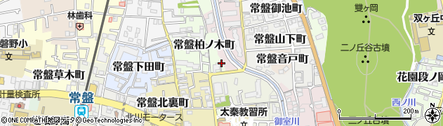 京都府京都市右京区常盤柏ノ木町19周辺の地図