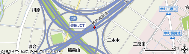 愛知県豊田市鴛鴨町（二本木）周辺の地図