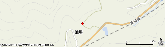 愛知県新城市池場（上貝津）周辺の地図