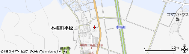 京都府亀岡市本梅町平松中橋周辺の地図