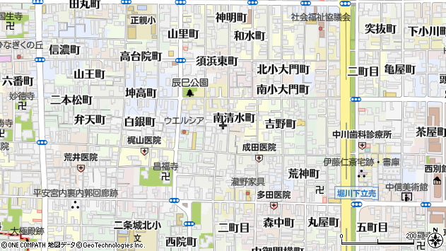 〒602-8108 京都府京都市上京区南清水町の地図