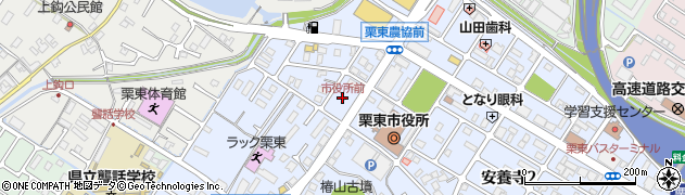 栗東市役所周辺の地図