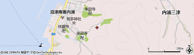 静岡県沼津市内浦三津周辺の地図