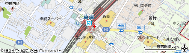 草津駅周辺の地図