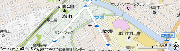 静岡県静岡市清水区西大曲町12周辺の地図