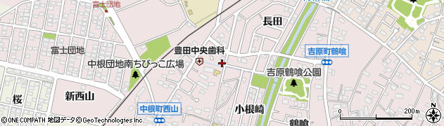 愛知県豊田市中根町（町田）周辺の地図