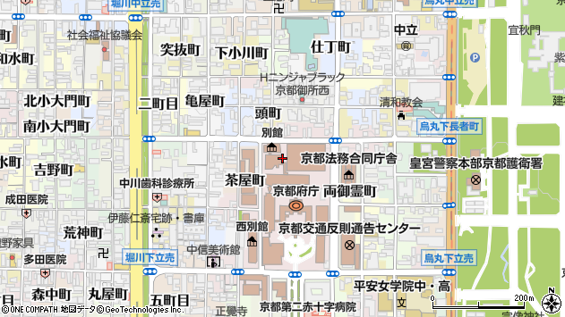 〒602-8041 京都府京都市上京区藪之内町の地図