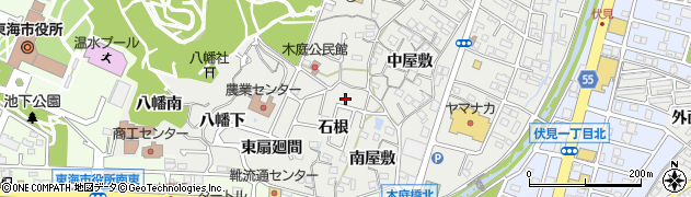 愛知県東海市富木島町石根69周辺の地図