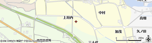 京都府亀岡市稗田野町鹿谷（上垣内）周辺の地図