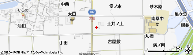 京都府亀岡市稗田野町太田（土井ノ上）周辺の地図