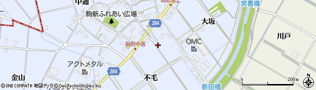 愛知県豊田市駒新町不毛20-6周辺の地図