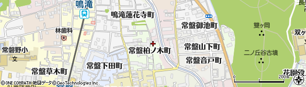 京都府京都市右京区常盤柏ノ木町14周辺の地図
