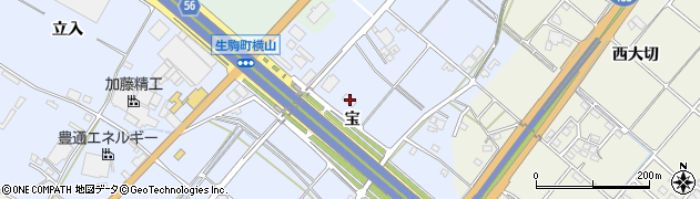 愛知県豊田市生駒町宝26周辺の地図