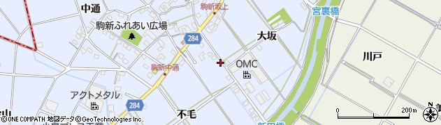 愛知県豊田市駒新町不毛周辺の地図
