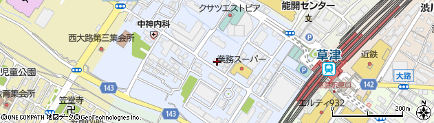 ＫＩＳＨＩＧＡＭＩ草津店周辺の地図