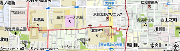 京都府京都市北区大将軍東鷹司町52周辺の地図