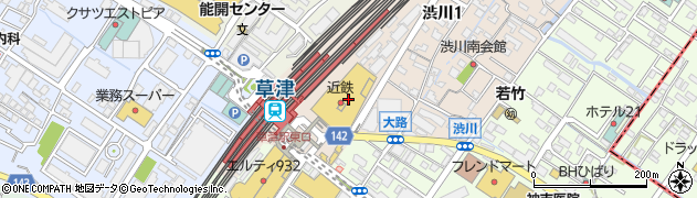 近鉄百貨店草津店　レストラン風の葡萄周辺の地図