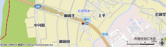愛知県岡崎市細川町上平78周辺の地図
