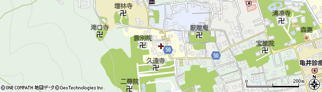 京都府京都市右京区嵯峨二尊院門前往生院町周辺の地図