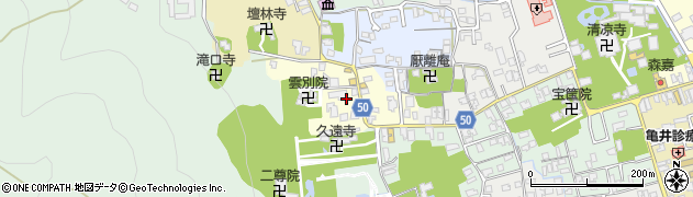 京都府京都市右京区嵯峨二尊院門前往生院町周辺の地図