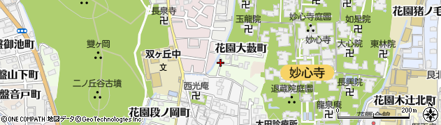 京都府京都市右京区花園大藪町周辺の地図