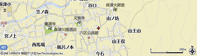京都府亀岡市保津町山ノ坊周辺の地図