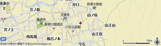 京都府亀岡市保津町（山ノ坊）周辺の地図