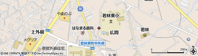 愛知県豊田市若林東町（広間）周辺の地図