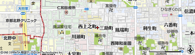 京都府京都市上京区三助町周辺の地図