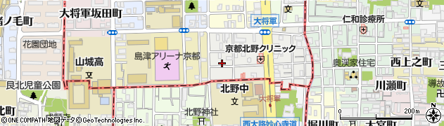 京都府京都市北区大将軍東鷹司町34周辺の地図