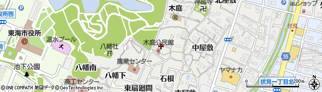 木庭公民館周辺の地図